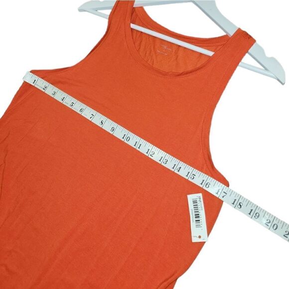 NWT Daily Ritual Women Lightweight Jersey SlimFit Tank Mini Dress Rust Orange L - Picture 8 of 11